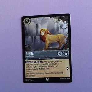 Disney Simba Card with Yellow and Red Accents